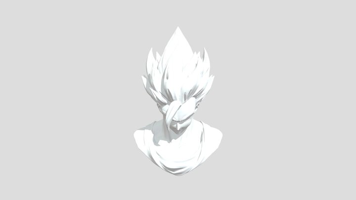 Goku Head and Neck Model 3D Model
