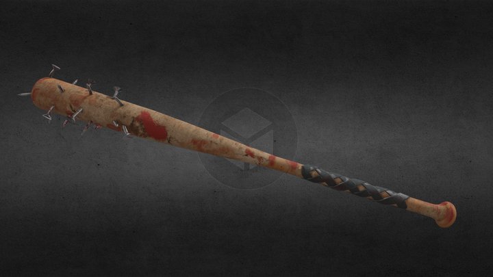 Post-Apocalyptic Baseball Bat (Game Ready) 3D Model