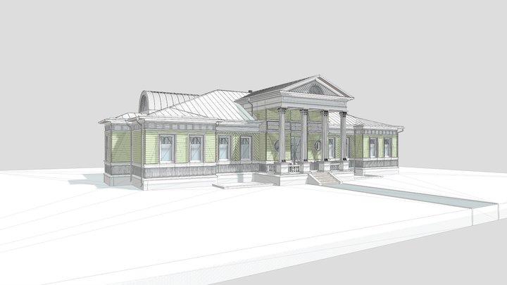 "Дом с мезонином" 3D Model