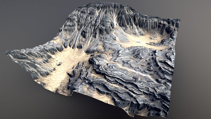 Blue Canyon Pass Terrain 3D Model