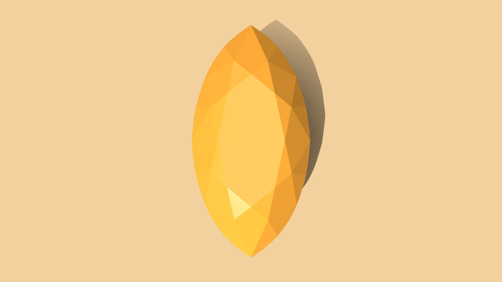 Citrine Gem - Marquise Cut