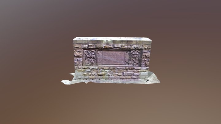 Bridgeness Slab Roman Distance Marker 3D Model