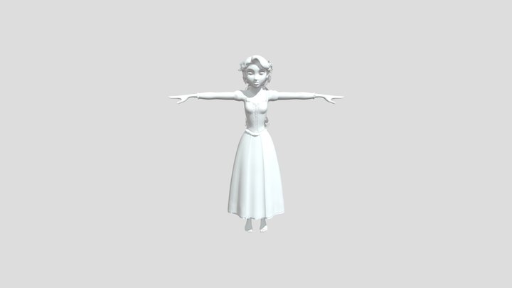 rapunzel braid kh3 by rotteneyed 3D Model