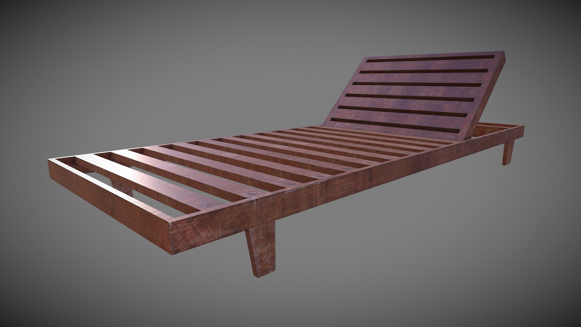 3D model VIP hammock - This is a 3D model of the VIP hammock. The 3D model is about a wooden bench with a cushion.