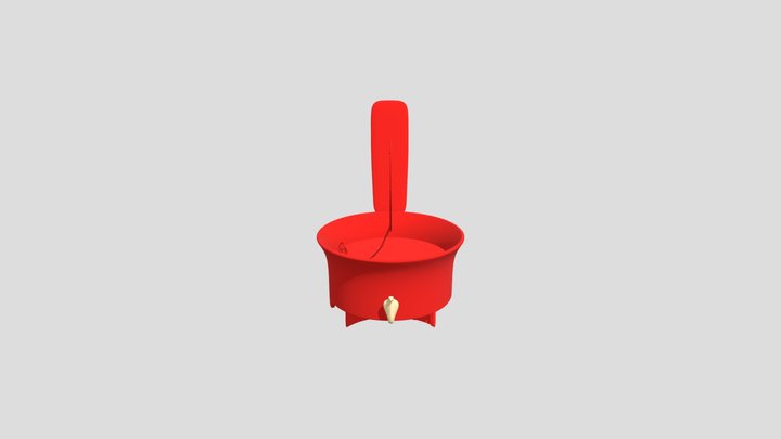 Deshret Egyptian Crown 3D Model