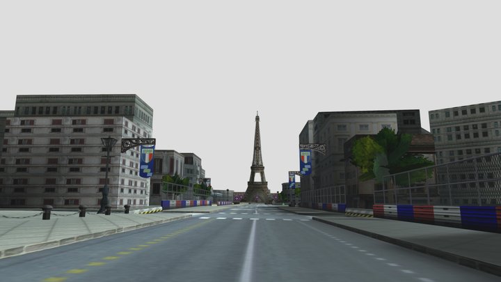 3DS - Cars 2 - France 1 3D Model