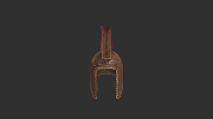 Illyrian Helmet with horsehair crest 3D Model