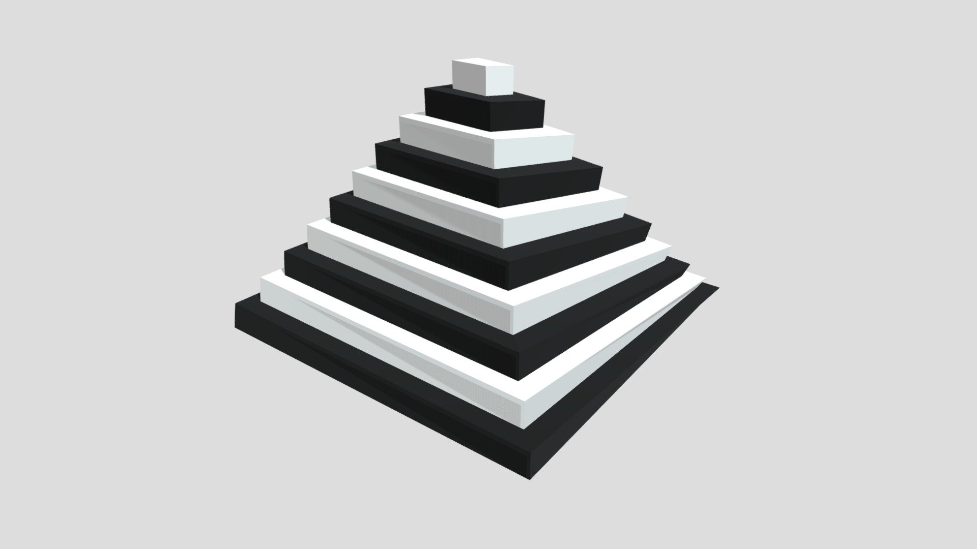 Black And White Pyramid Sculpture