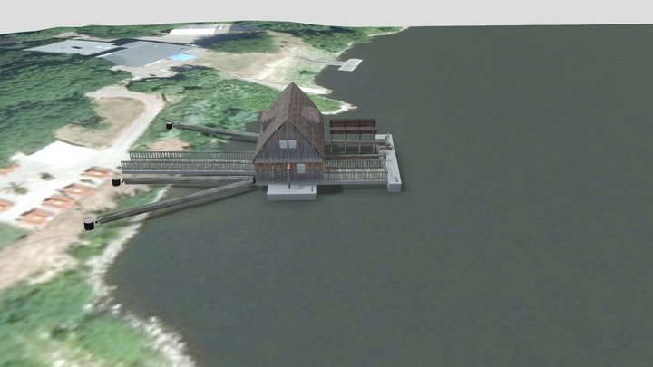 Schiffmühle an der Weser 3D Model