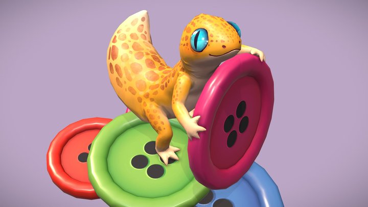 Crafty Gecko 3D Model