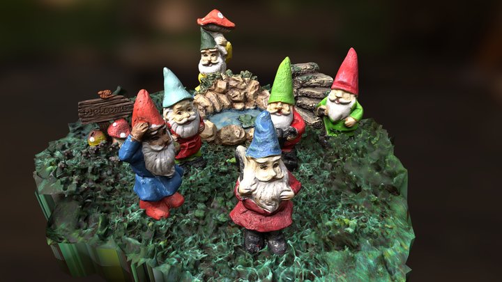 _Gnome_Scene_Low 3D Model
