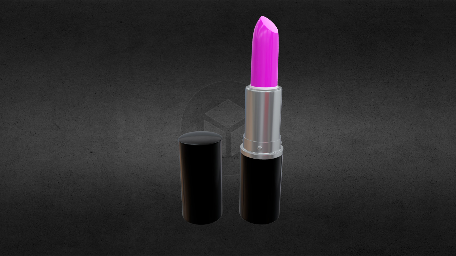 3D model Lipstick - This is a 3D model of the Lipstick. The 3D model is about a pink and white lipstick.