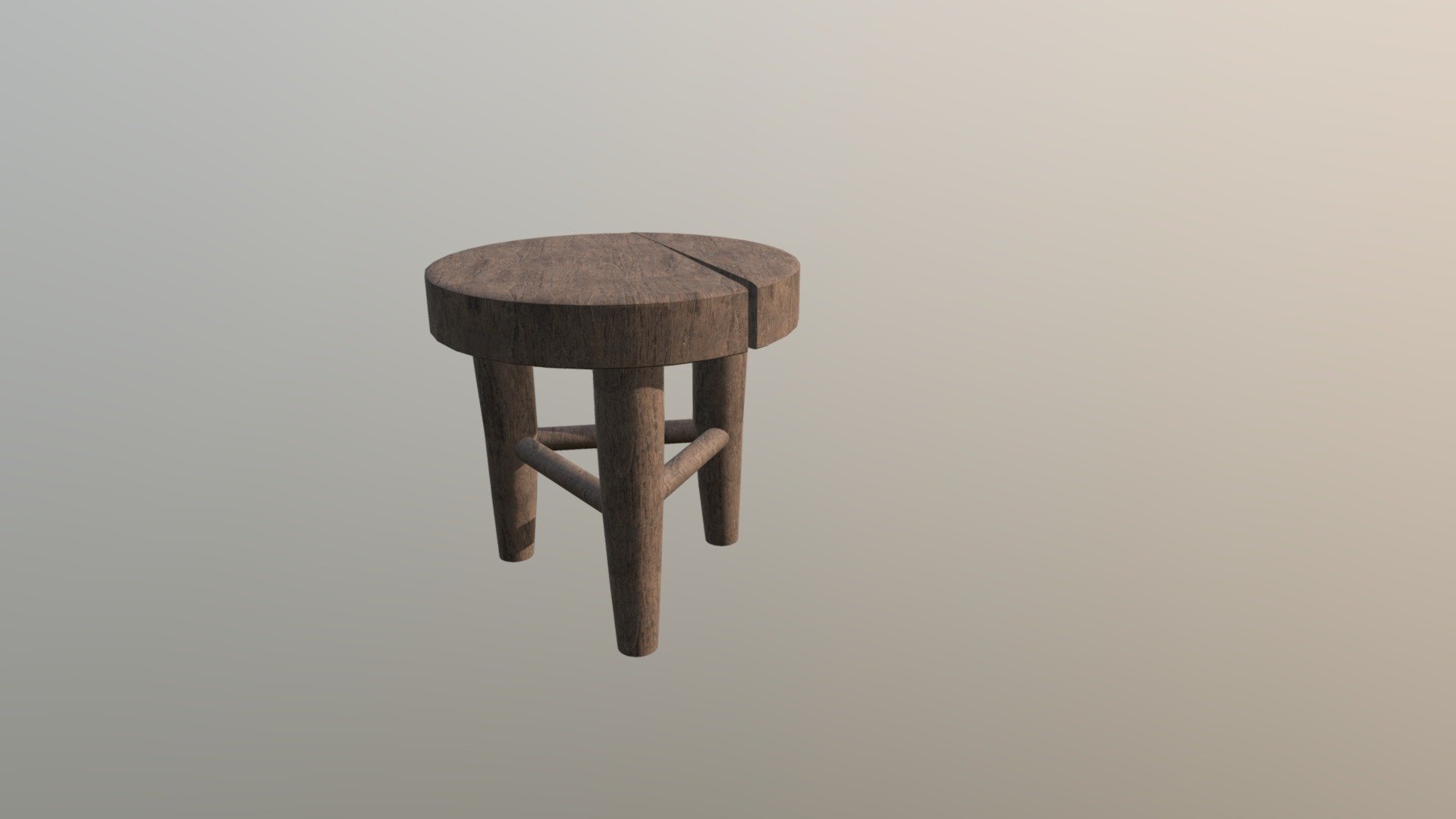 old wooden medival stool - 3D model by Michael Vogt (@cybervogt7 ...