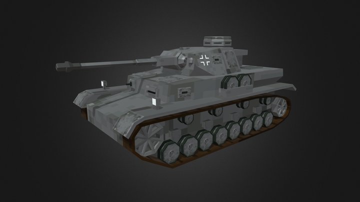 Minecraft Panzer IV 3D Model