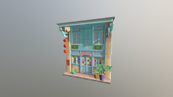 Taiwanese Retro Shopfront 老屋顔 3D Model