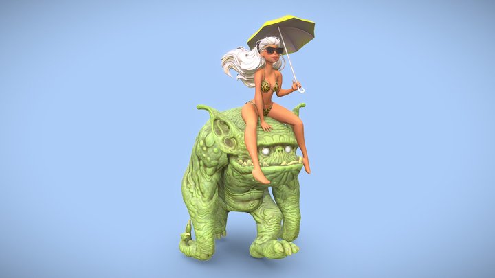 Bruce Timm Monster Concept 3D Model