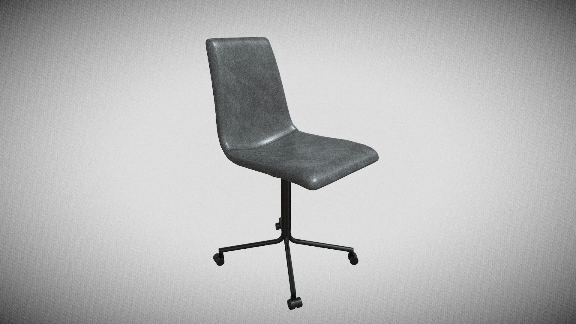 Bowden Office Chair With Casters Gray 3D model by 3d_Art_Crafts