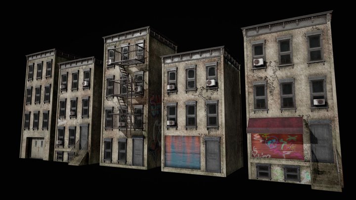 PYTCH Cyberpunk/Dystopian City project 3D Model
