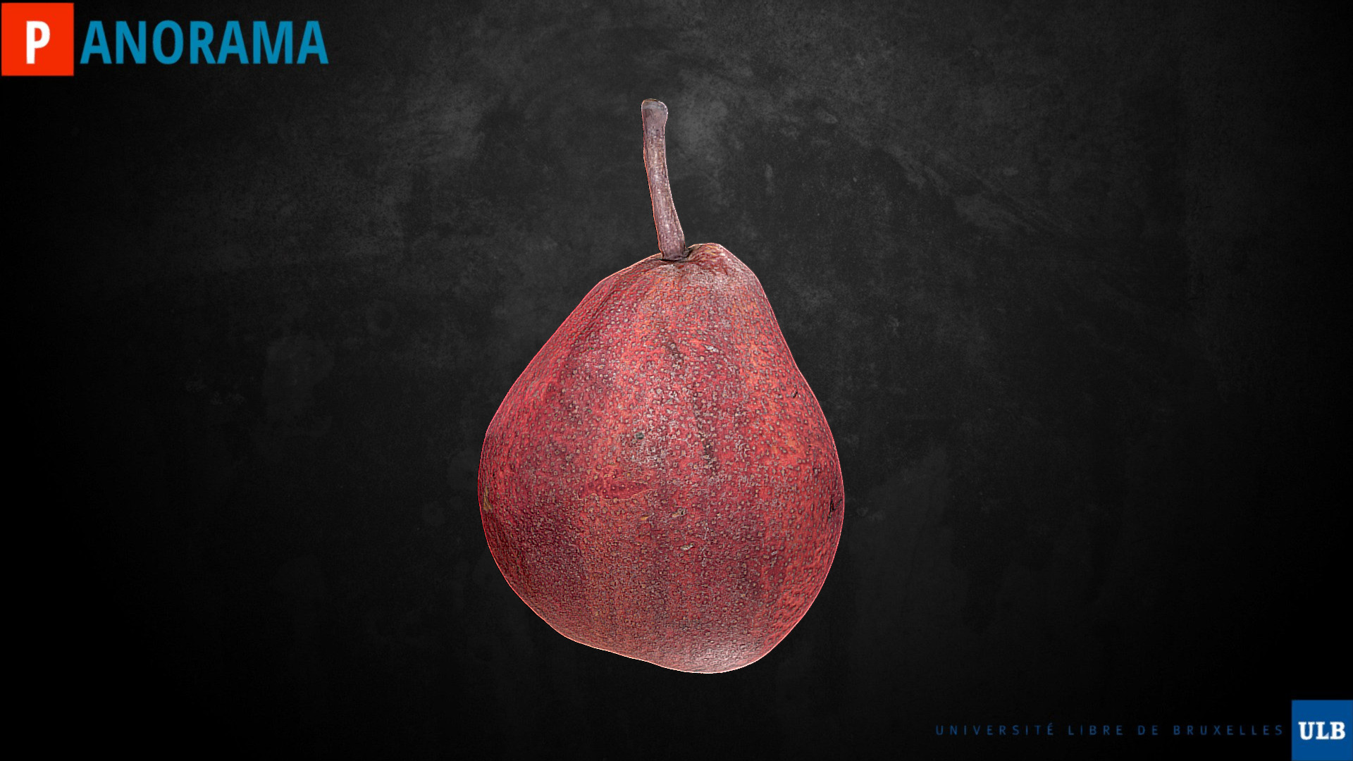 3D model Poire rouge - This is a 3D model of the Poire rouge. The 3D model is about a red apple on a black background.