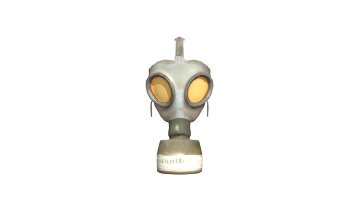 World War 2 German Gas Mask 3D Model