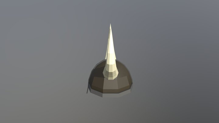 Textured Low-Poly Viking  Helmet 3D Model