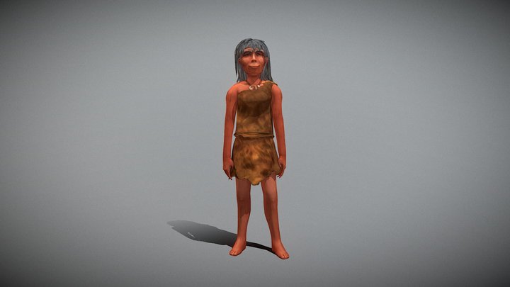 Caveman Old Woman 3D Model
