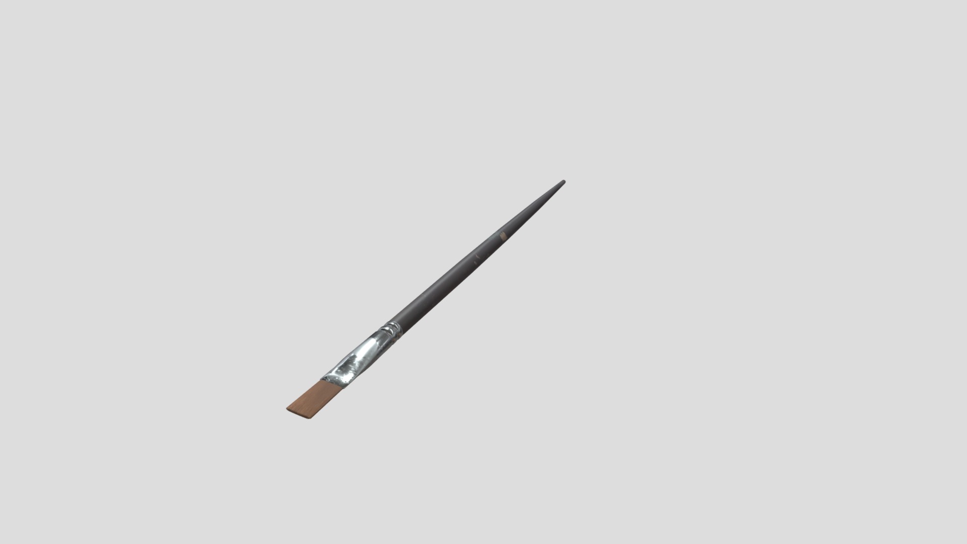 3D model Paintbrush Medium Flat - This is a 3D model of the Paintbrush Medium Flat. The 3D model is about a knife with a handle.