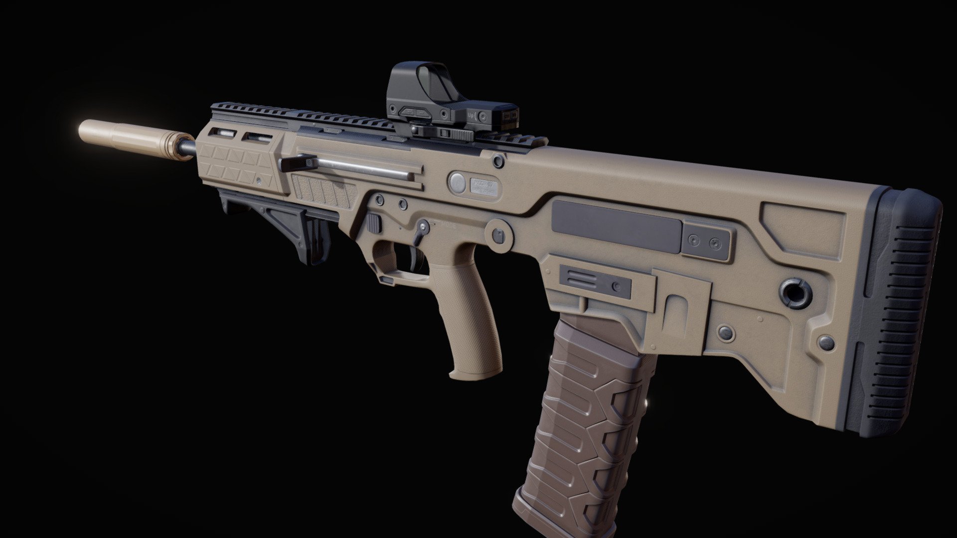 Customizable assault rifle - 3D model by Ramhat [e6558db] - Sketchfab