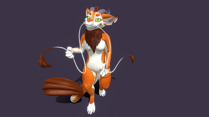 Dragon VRChat Anthro Avatar 3D Model