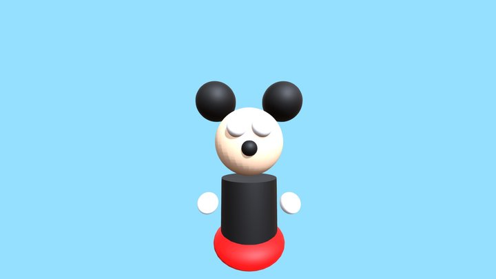 Mickey Mouse three.js Google Gemini AI Version 3D Model