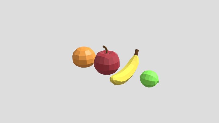Lowpoly fruits