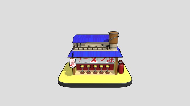 Ichiraku ramen from Naruto 3D Model