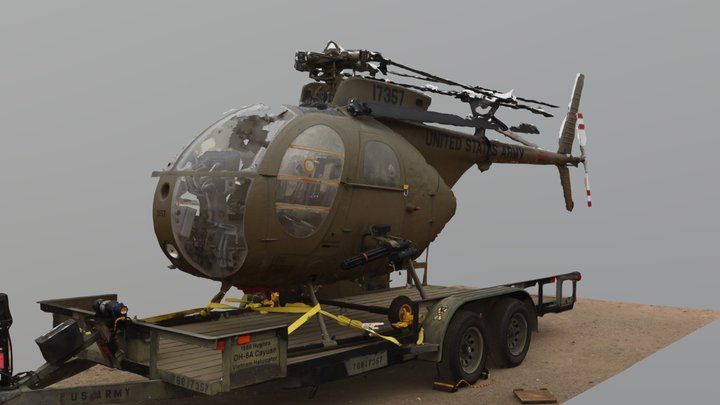 OH-6A Cayuse Helicopter Scan 3D Model