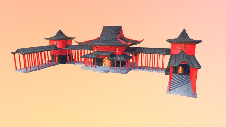 Japanese temple 3D Model