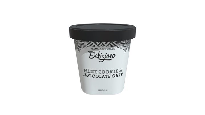 Oval Pint - 16oz 3D Model