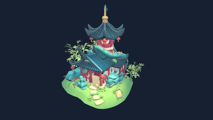 Ancient Chinese Jade Statue Maker | DAE Villages 3D Model
