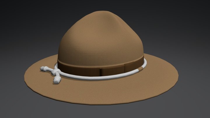 Campaign Hat (Tan) 3D Model