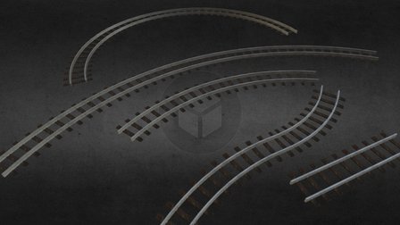 Train Track - Modular Pack 3D Model
