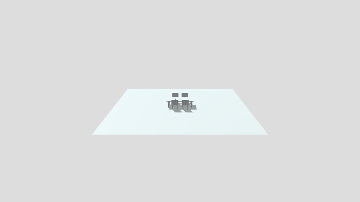 Table And Chair 3D Model