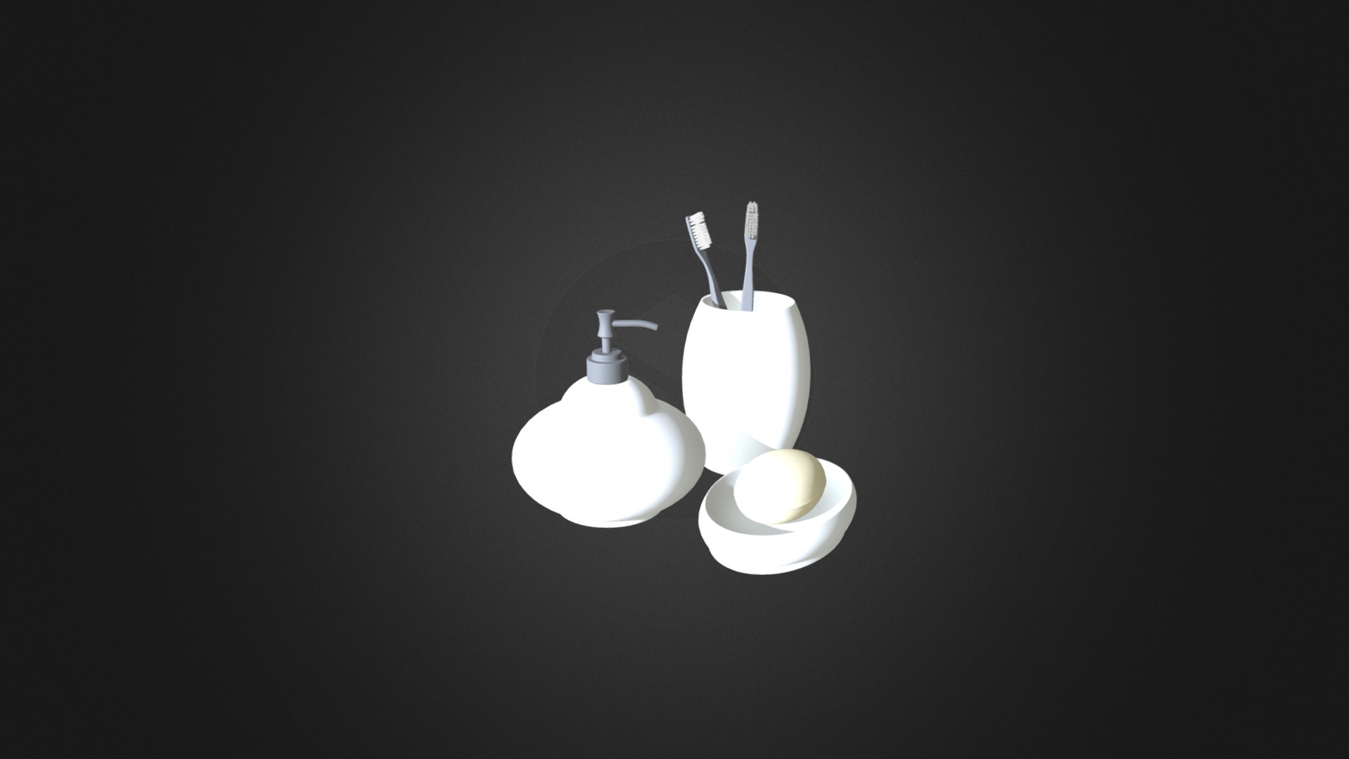 3D model White Bathroom Fixtures - This is a 3D model of the White Bathroom Fixtures. The 3D model is about a light bulb with a few bulbs.