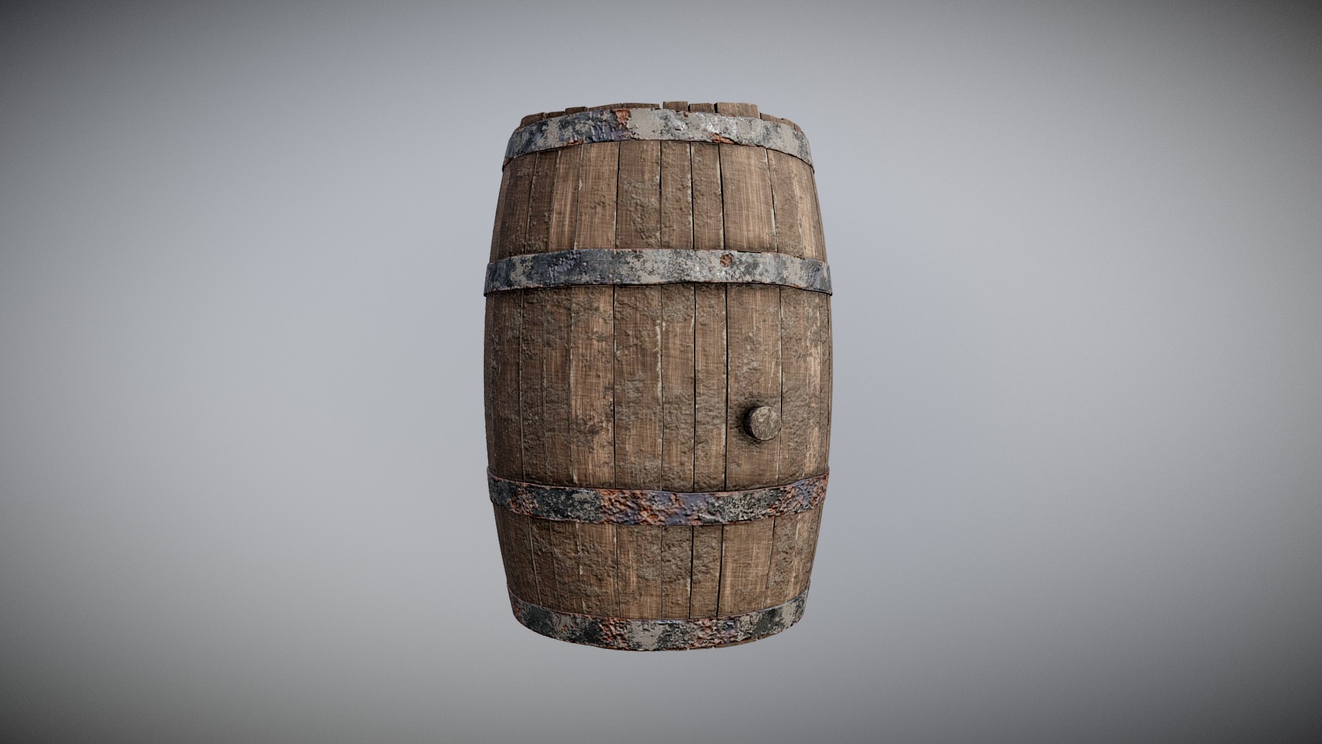 3D model High Poly Medieval Barrel - This is a 3D model of the High Poly Medieval Barrel. The 3D model is about a stack of wood.
