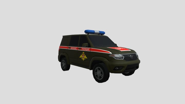 UAZ Patriot - Military Police 3D Model