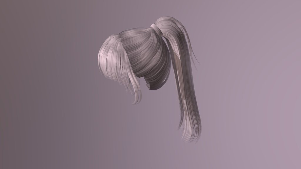 White Ponytail (With Bones)