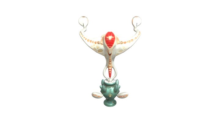 Illuminati Wars - Alien Statue Plant 3D Model