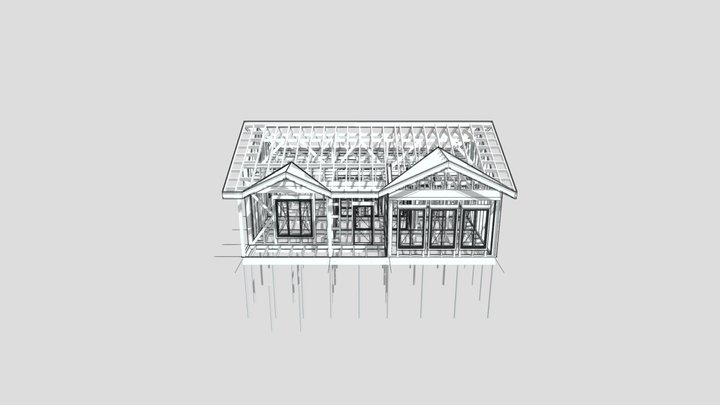 Каркасный дом. 3D Model