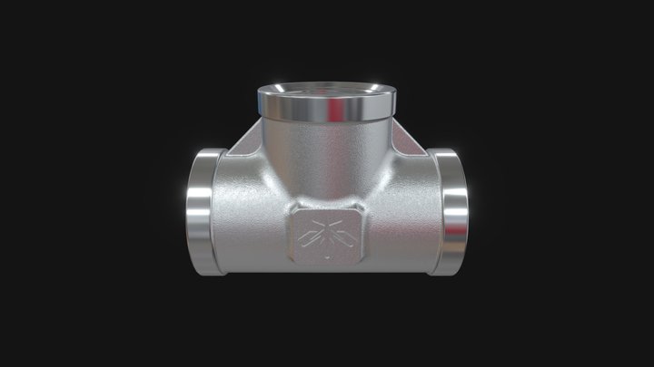 Dişli Eşit Tee 3D Model