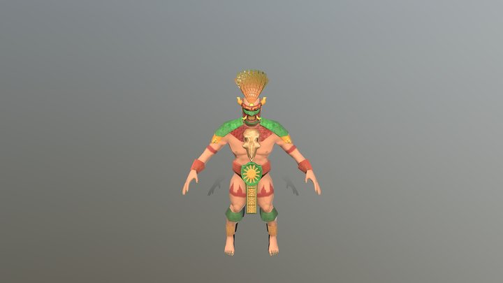 Mayan Warrior 3D Model