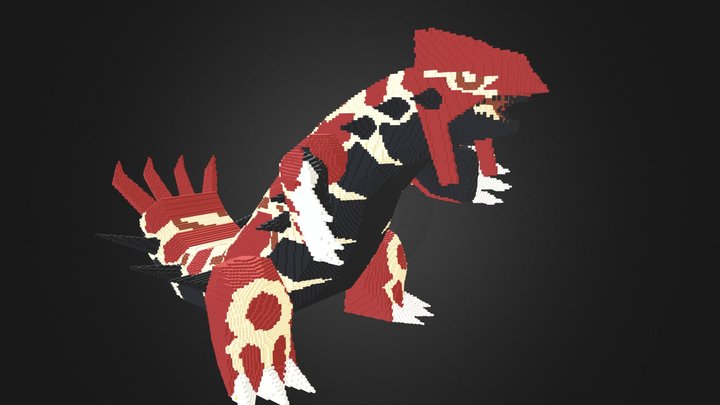 Minecraft Primal Groudon Build Schematic 3D Model