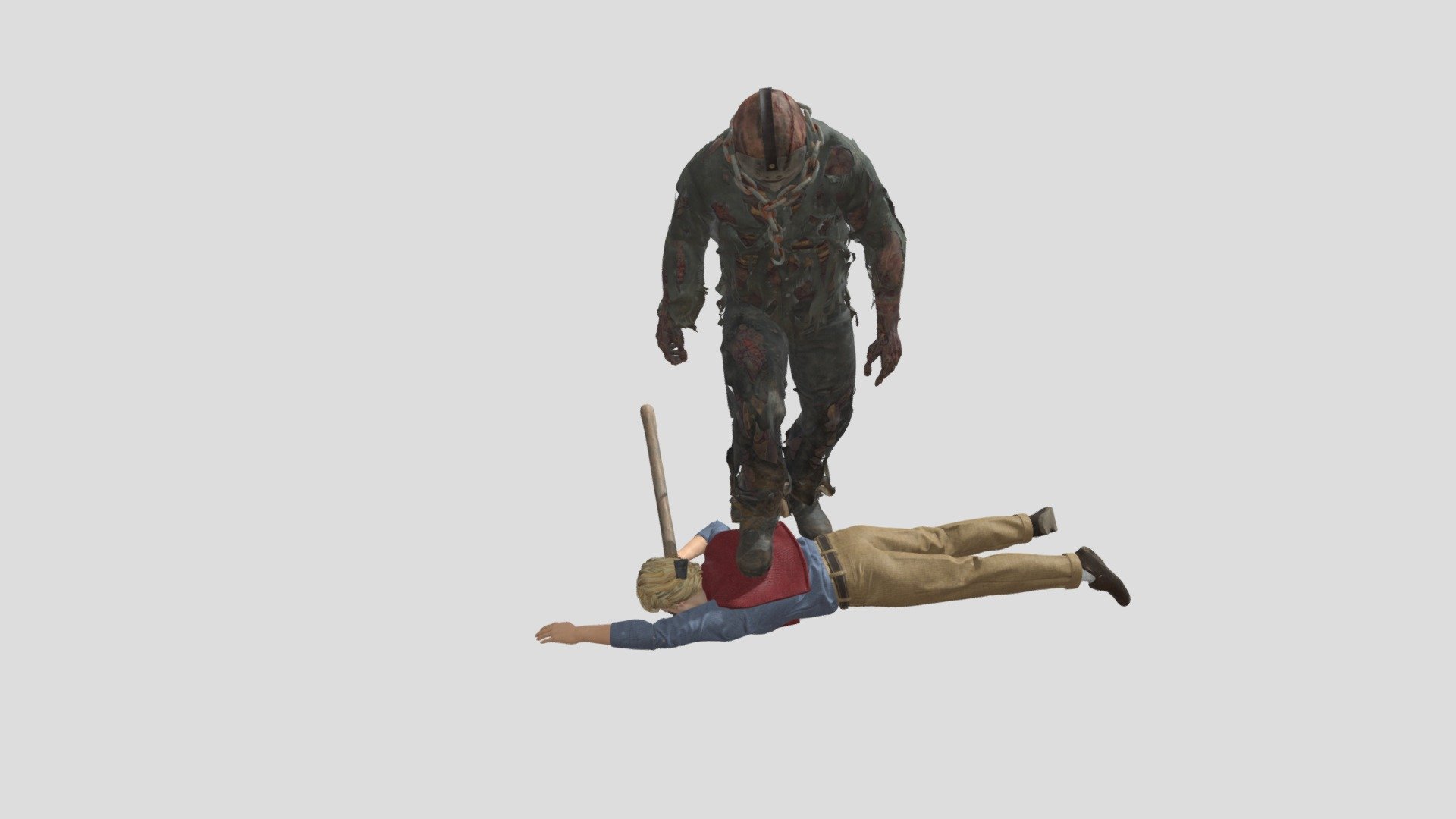 Jason Voorhees Curbstomp Pickaxe Animation - Download Free 3D model by ...