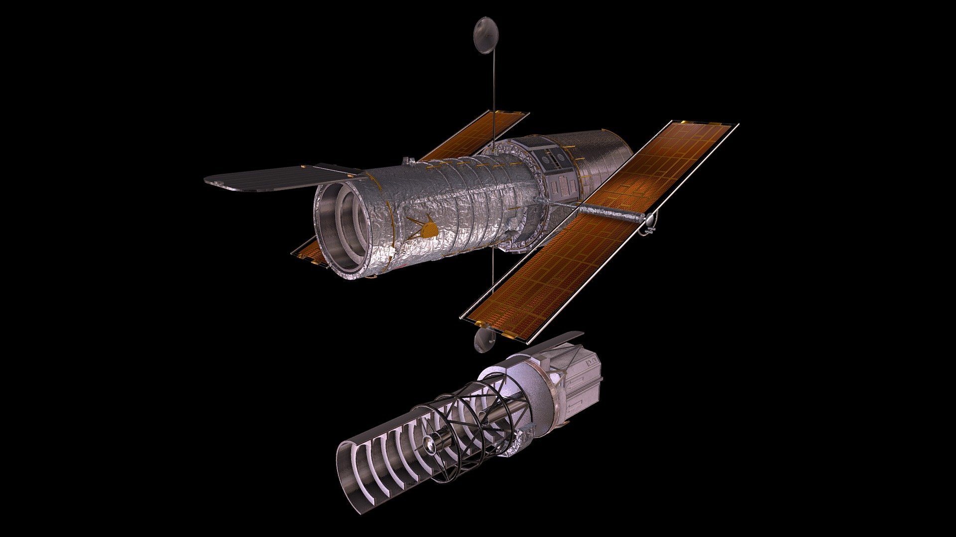 Hubble Space Telescope - Download Free 3D model by ycq201 [e668bec ...